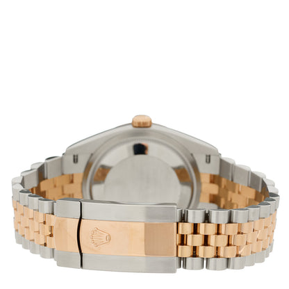 Rolex Stainless Steel 18K Everose Gold Diamond Mother of Pearl 36mm Oyster Perpetual Datejust Watch 126231 3 of 5