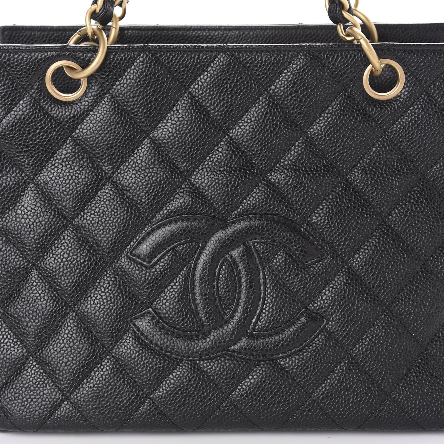 Caviar Quilted Petit Timeless Tote PTT Black