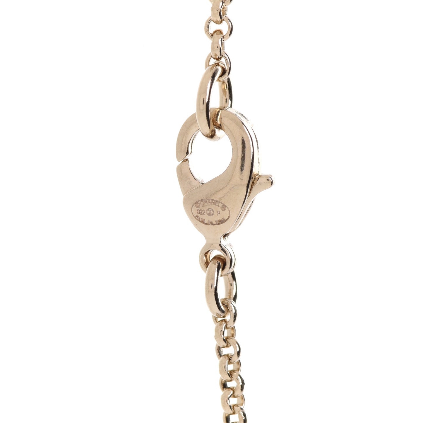 CC Heart Chain Pendant Necklace Gold