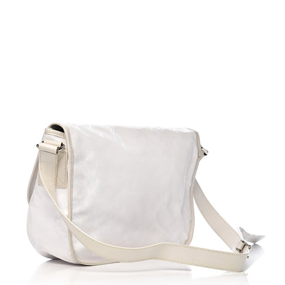 Gucci Imprime Monogram Medium Double Buckle Flap Messenger Bag White 3 of 16