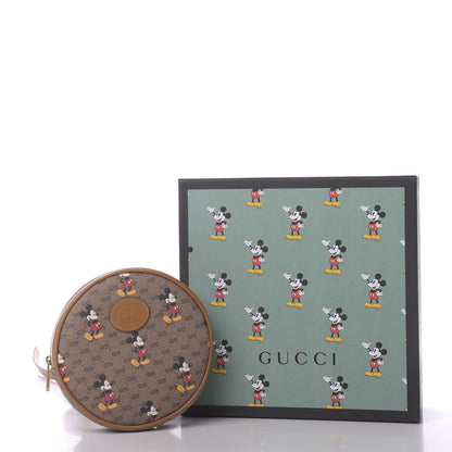 Gucci X DISNEY Mini Vintage GG Supreme Monogram Mickey Mouse Round Backpack Beige Vintage Sun Oil 10 of 10