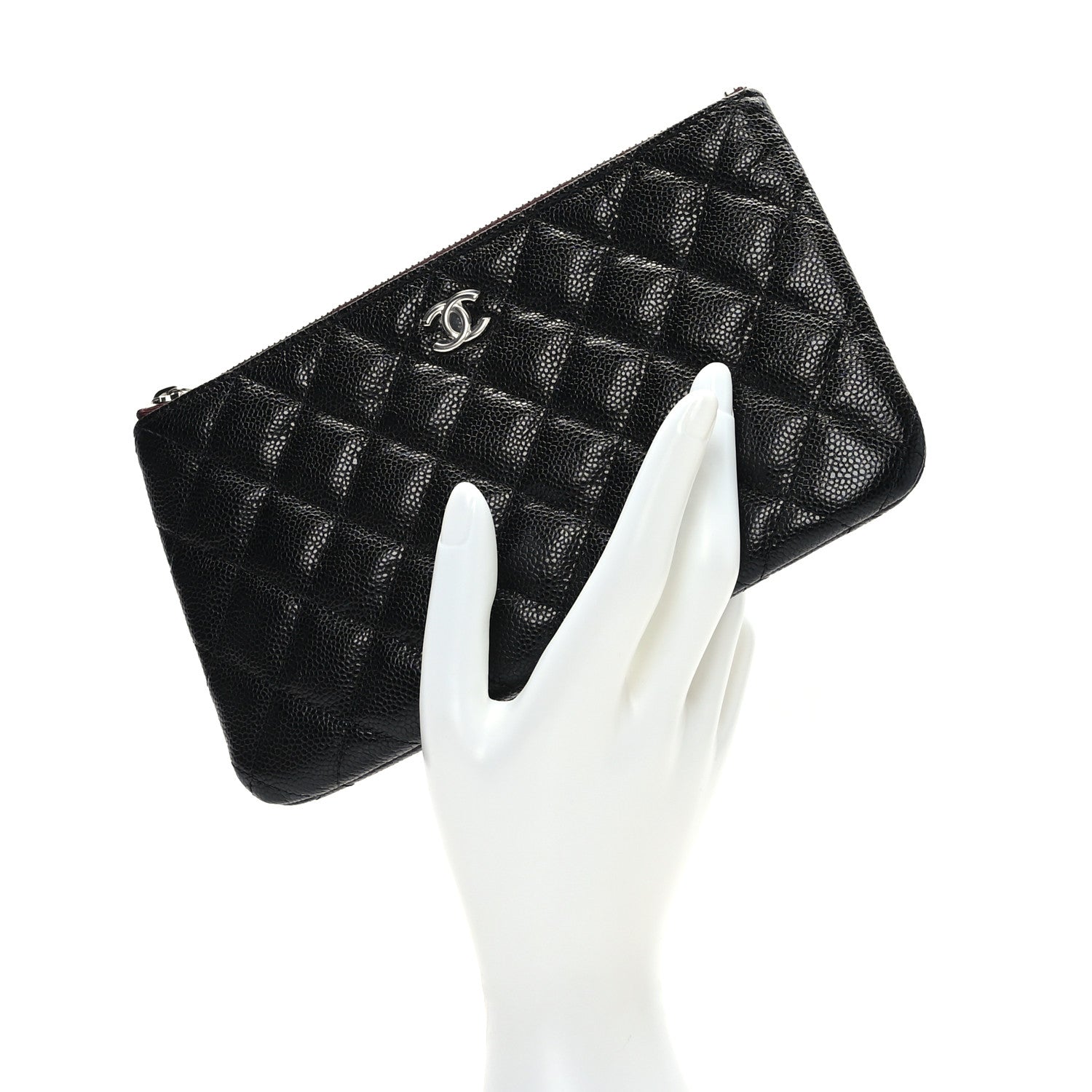 Chanel Caviar Quilted Cosmetic Case Black 2 of 9