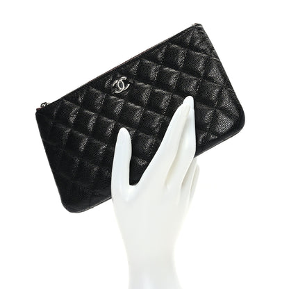 Chanel Caviar Quilted Cosmetic Case Black 2 of 9