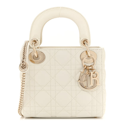 Christian Dior Lambskin Cannage Mini Lady Dior White 1 of 11