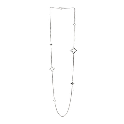 David Yurman Sterling Silver 25mm Quatrefoil Chain Necklace 3 of 4