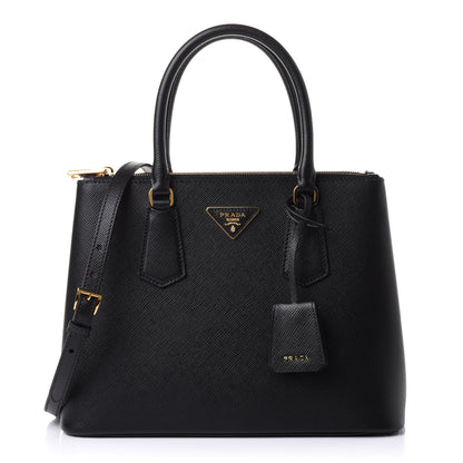 Prada Saffiano Cuir Medium Galleria Double Zip Tote Black 1 of 9