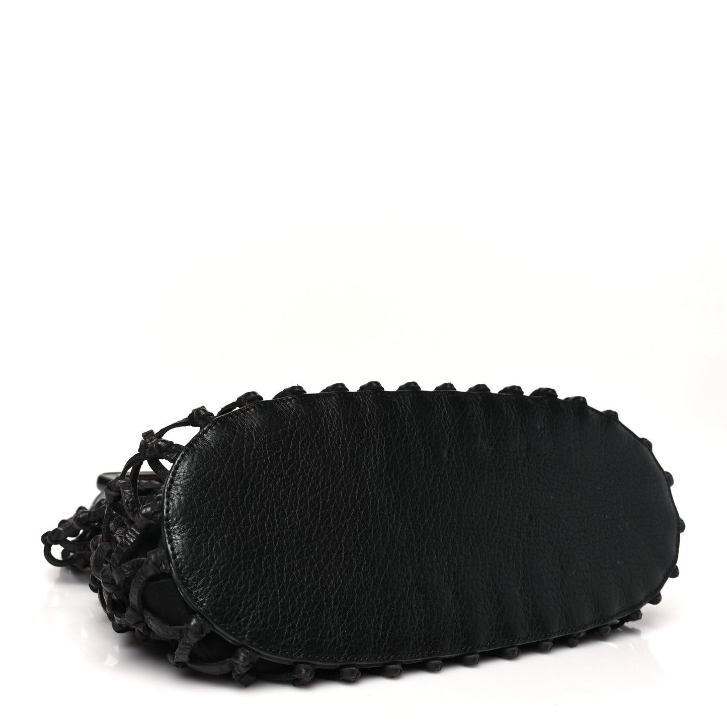 Calfskin Net Frame Tote Black