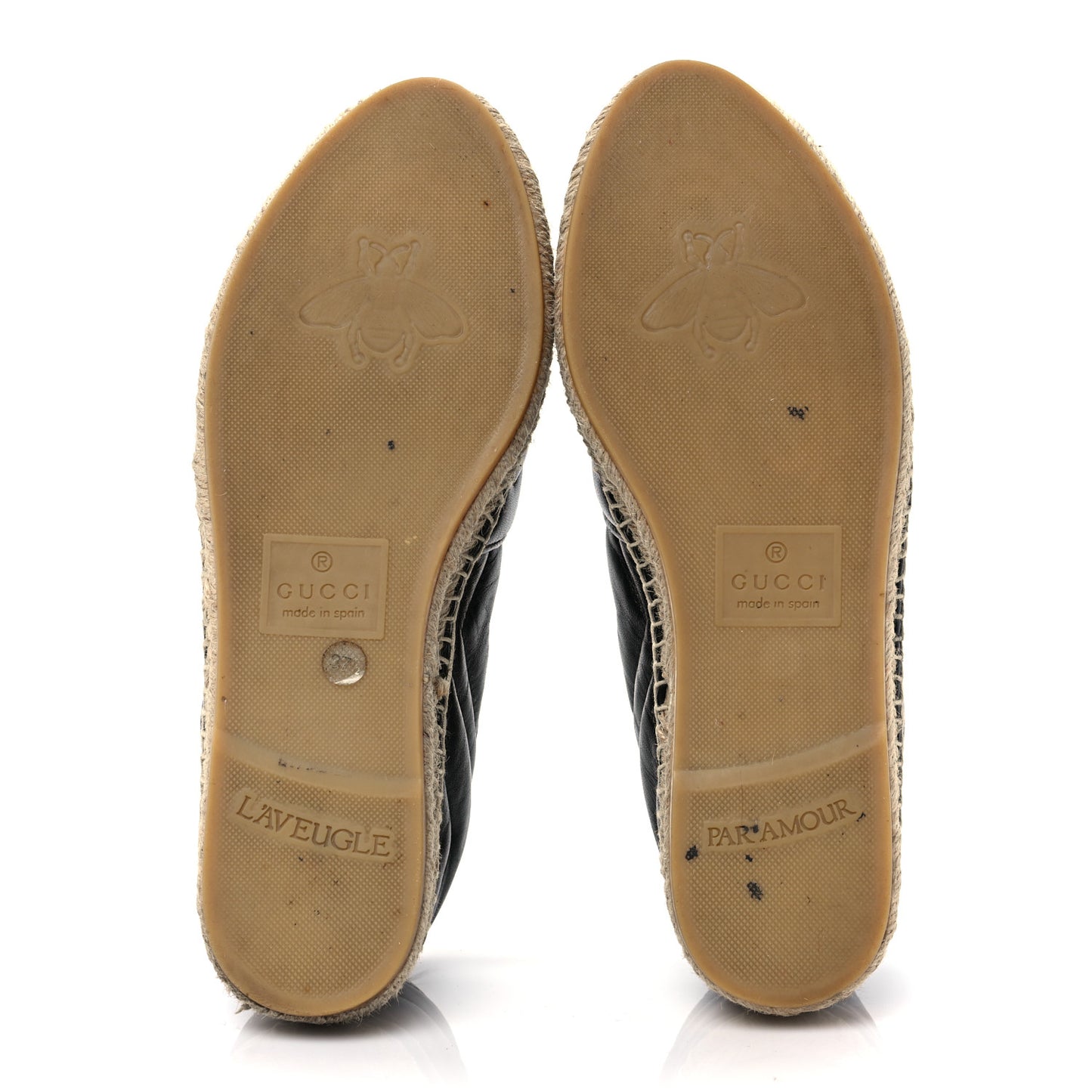 Nappa Matelasse GG Marmont Espadrilles 37.5 Black
