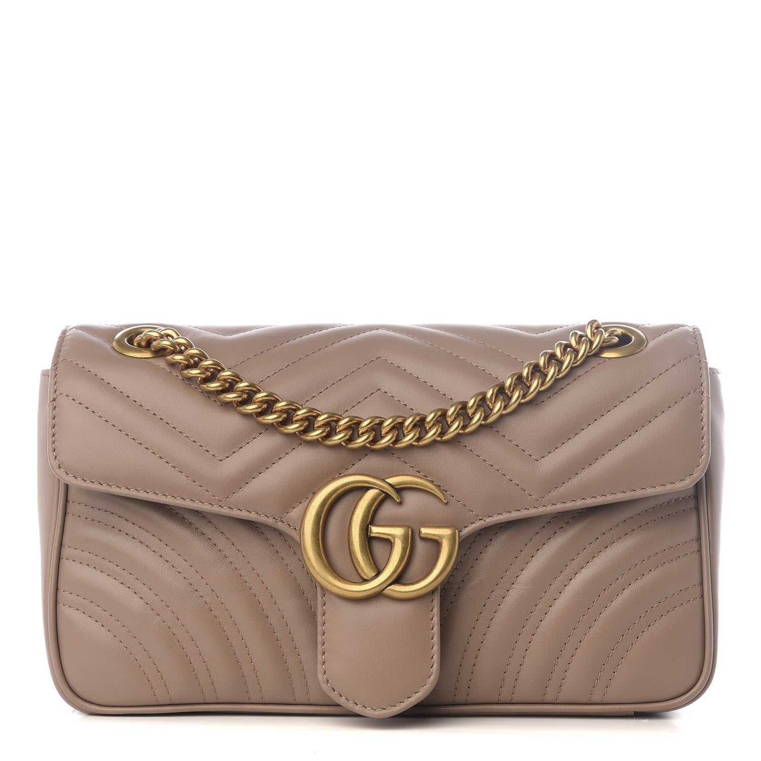 Gucci Calfskin Matelasse Small GG Marmont Shoulder Bag Porcelain Rose 1 of 8