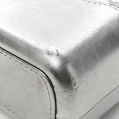 Chanel Metallic Aged Calfskin Quilted Medium Gabrielle Hobo Silver 14 of 16