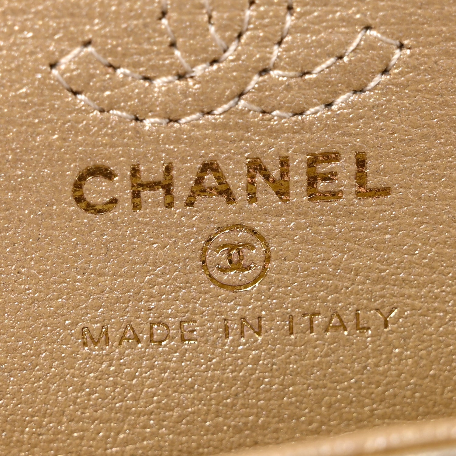 Chanel Metallic Calfskin Quilted Mini Flap Bag Charm With Hook Gold 4 of 7