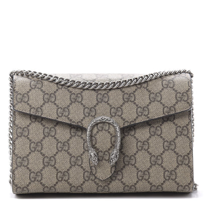 Gucci GG Supreme Monogram Mini Dionysus Chain Wallet Beige Taupe 1 of 11