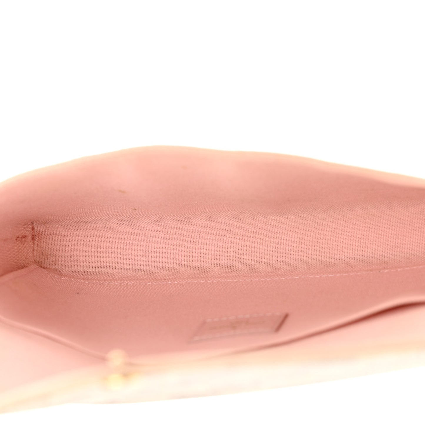 Damier Azur Pochette Felicie Chain Wallet Rose Ballerine