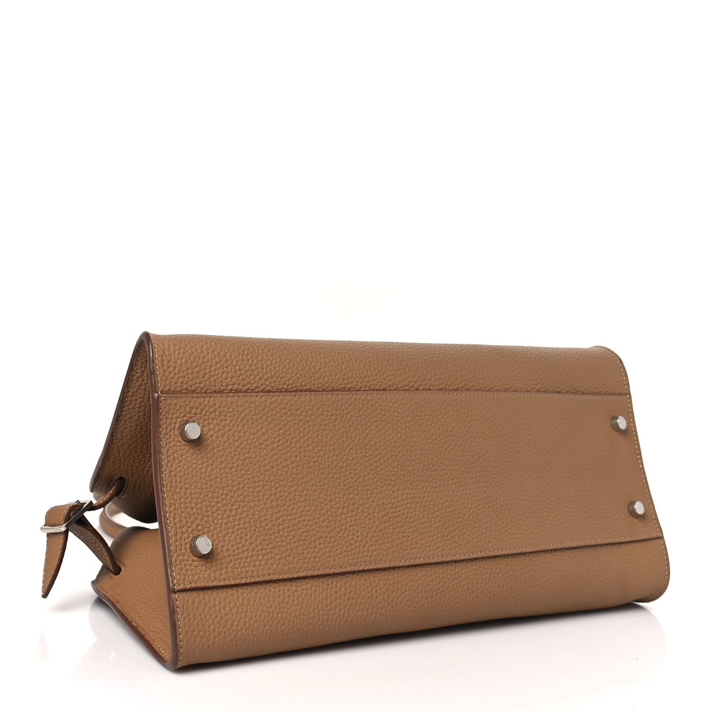 Grained Calfskin Margaux Shoulder 12 Sandpit