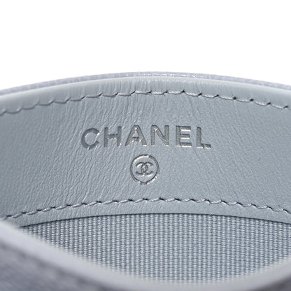 Chanel Caviar Quilted Card Holder Light Blue 6 of 9