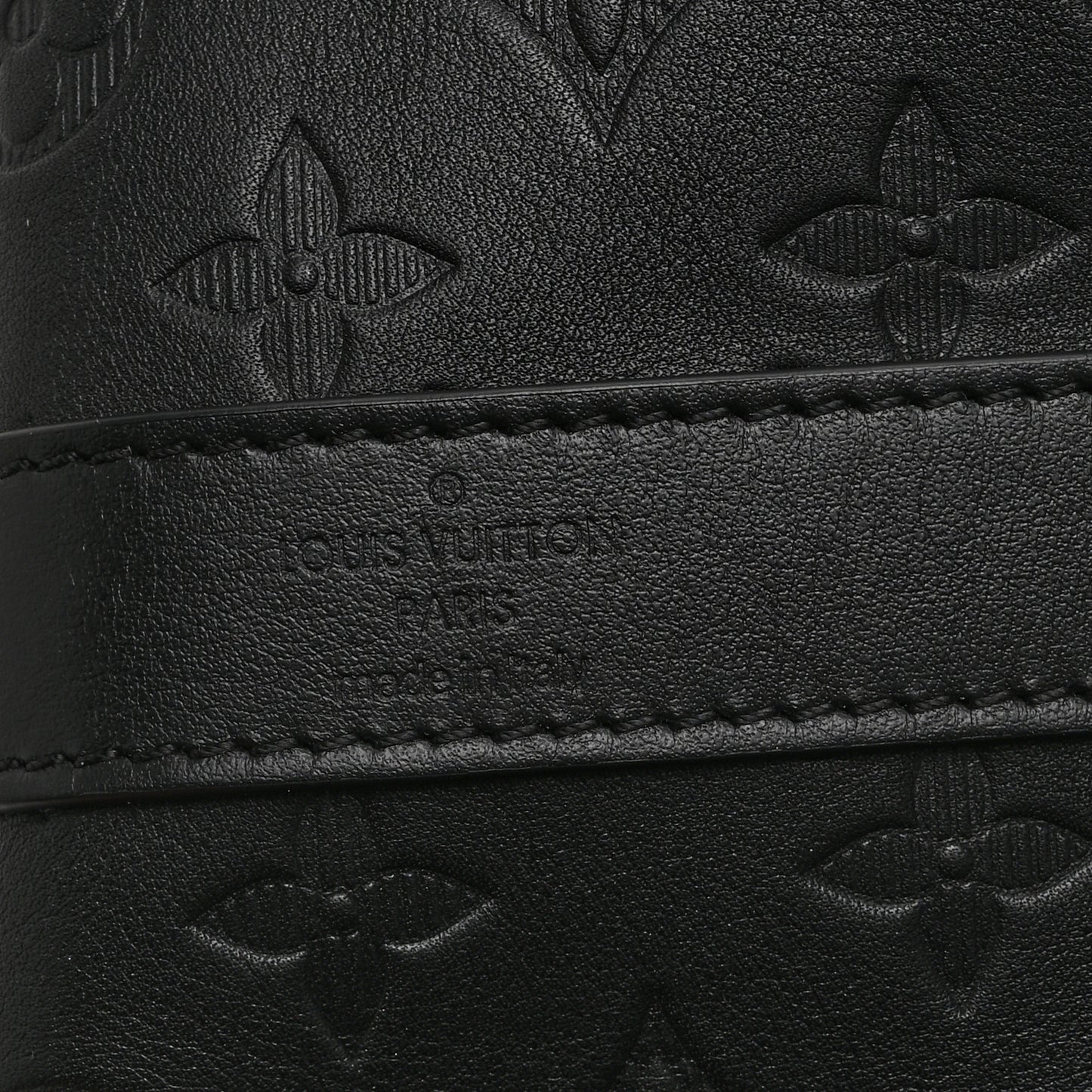 Calfskin Shadow Monogram Keepall Bandouliere 50 Black
