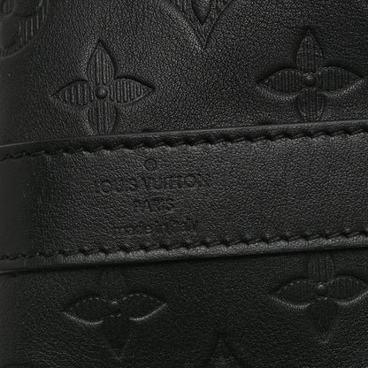 Louis Vuitton Calfskin Shadow Monogram Keepall Bandouliere 50 Black 5 of 8