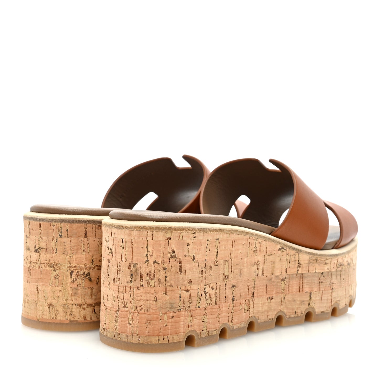 Calfskin Cork Eze 30 Sandals 37 Marron Glaise