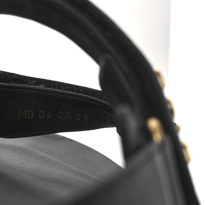 Christian Dior Lambskin Dioract 10mm Sandals 39 Black 10 of 15