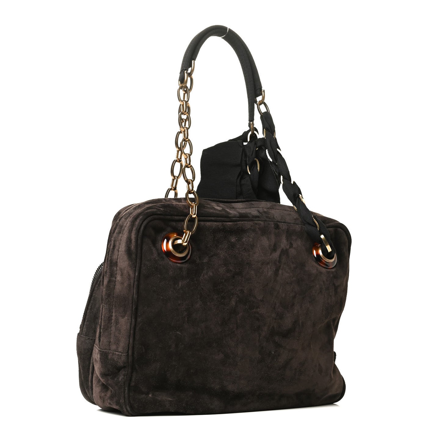 Suede Shoulder Bag Brown
