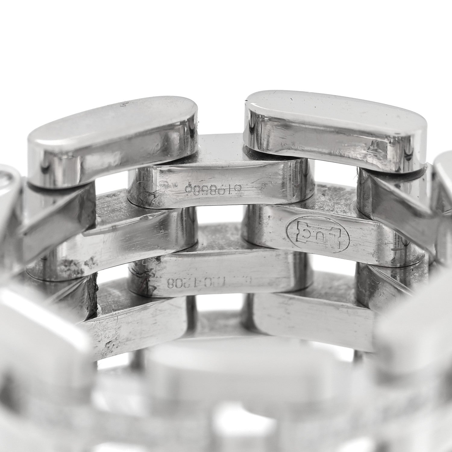 Chopard 18K White Gold Diamond Les Chaines Ring 50 5.5 4 of 5