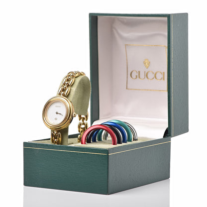 Gucci Stainless Steel 26mm Rice Link Interchangeable Bezel Quartz Watch 8 of 8
