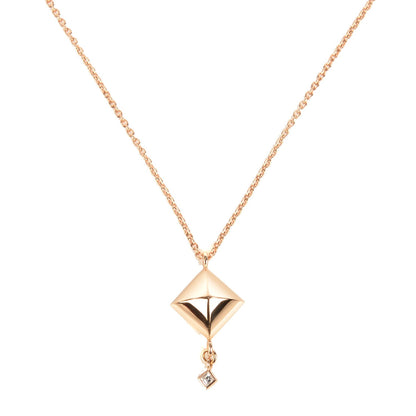 Hermes 18K Rose Gold Diamond Medor Pendant Necklace 1 of 7