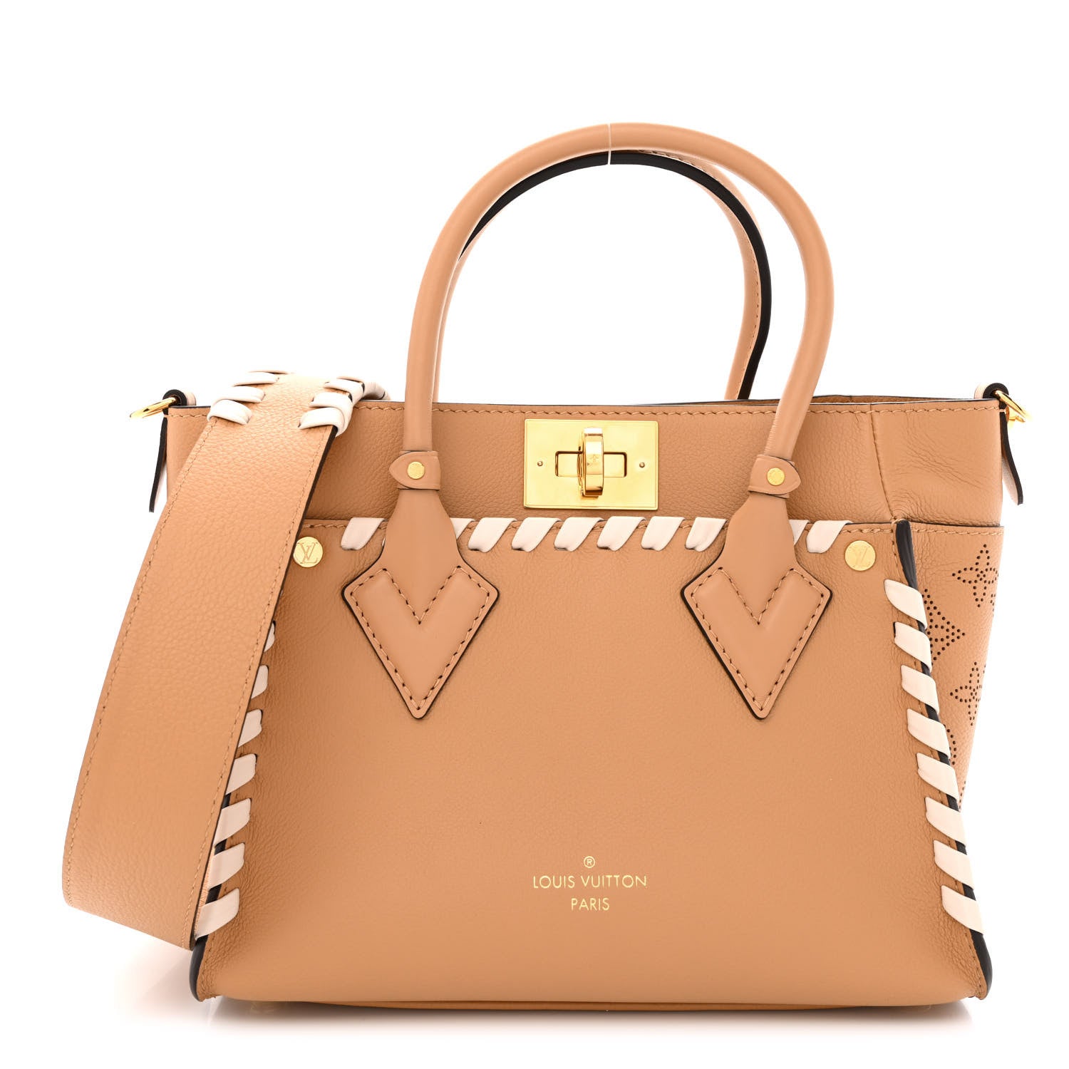Louis Vuitton Calfskin Mahina Braided On My Side PM Arizona Brown 1 of 10