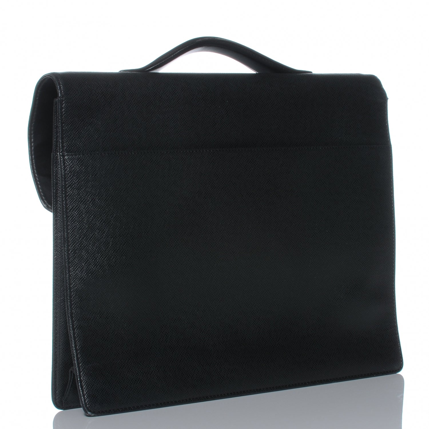 Louis Vuitton Taiga Serviette Khazan 1 Soufflet Briefcase Black 3 of 7