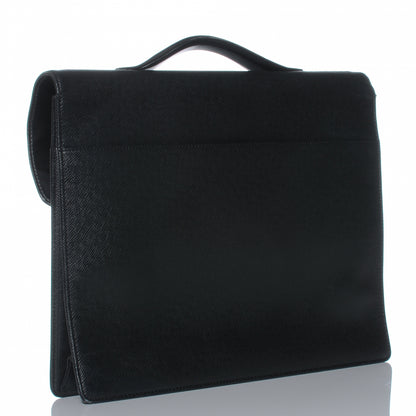 Louis Vuitton Taiga Serviette Khazan 1 Soufflet Briefcase Black 3 of 7