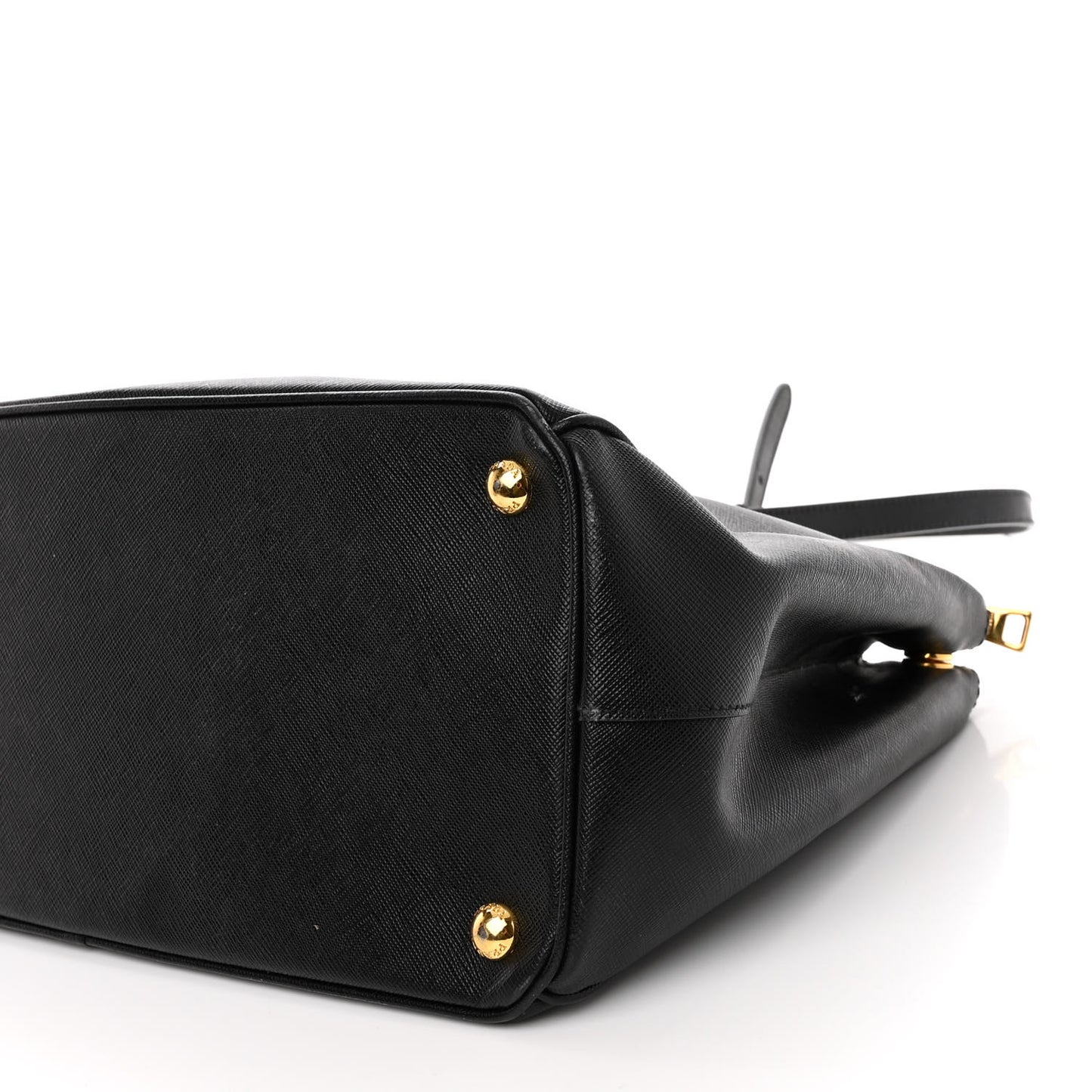 Saffiano Medium Galleria Double Zip Tote Black