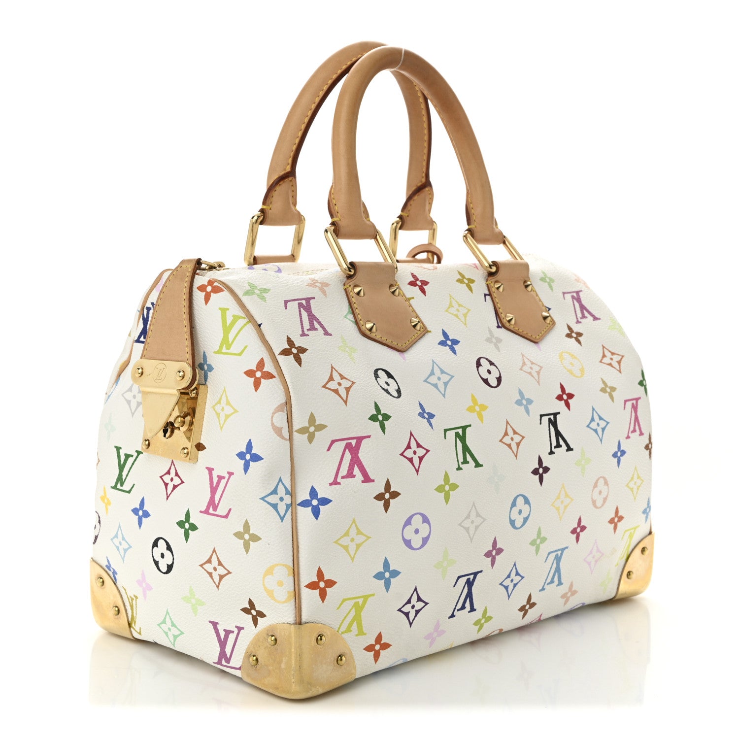 Louis Vuitton Monogram Multicolor Speedy 30 White 3 of 9