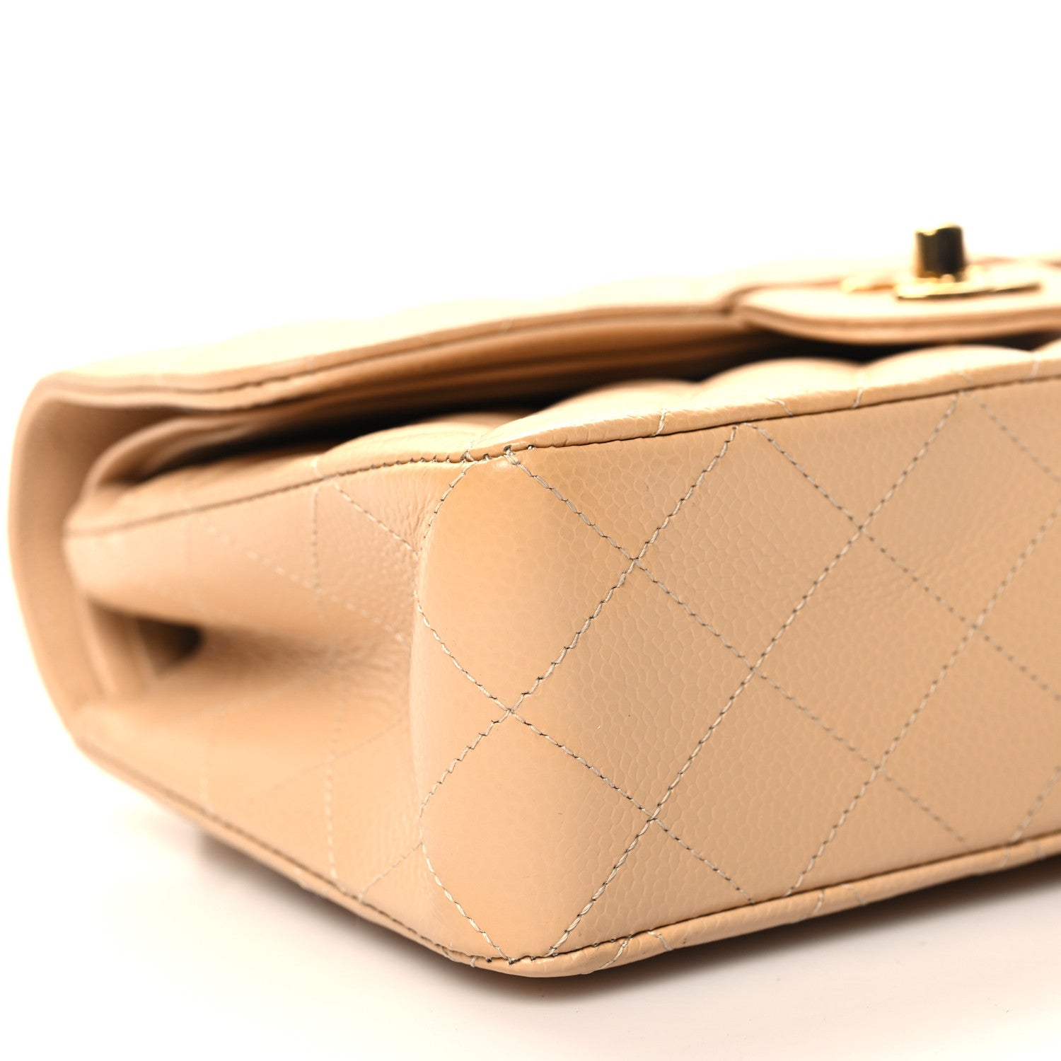Chanel Caviar Quilted Small Double Flap Beige 9 of 10