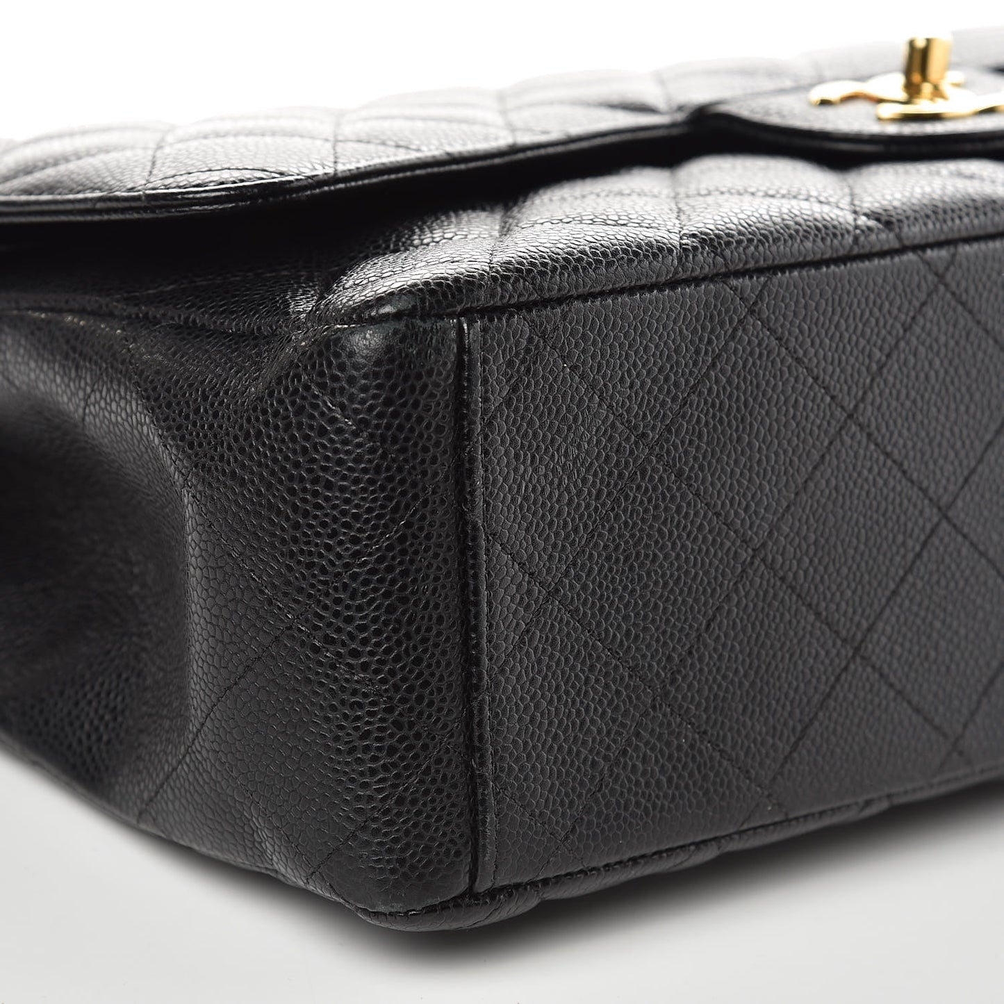 Caviar Quilted Maxi Double Flap Black