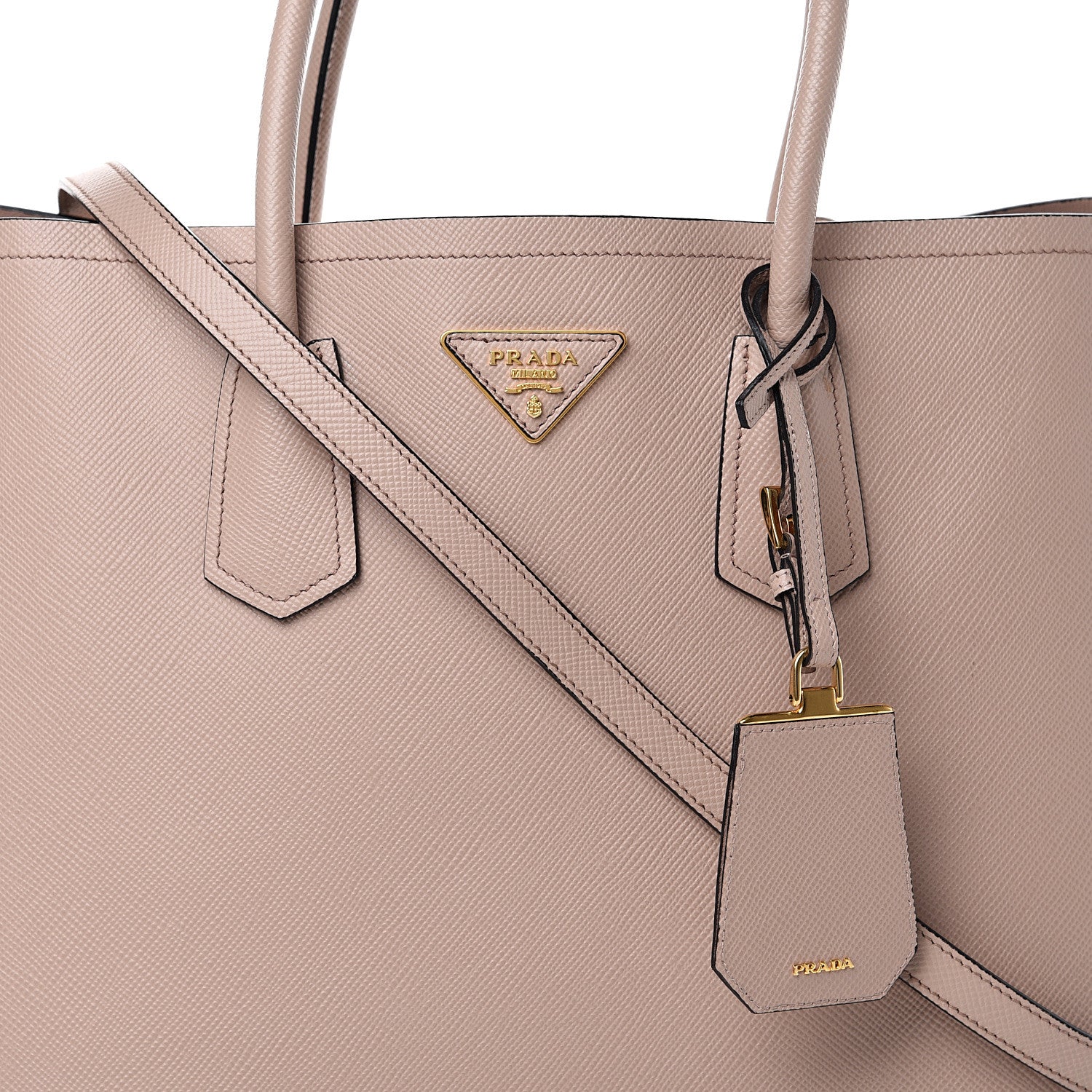 Prada Saffiano Cuir Medium Double Bag Cipria 7 of 12