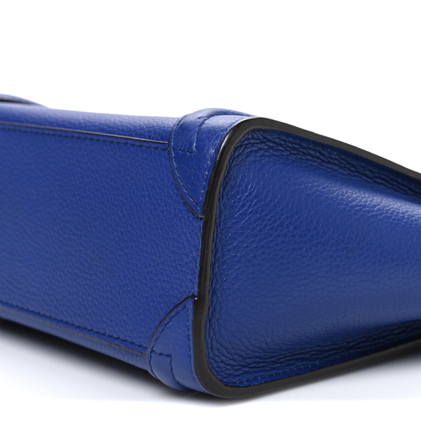 Drummed Calfskin Nano Luggage Indigo
