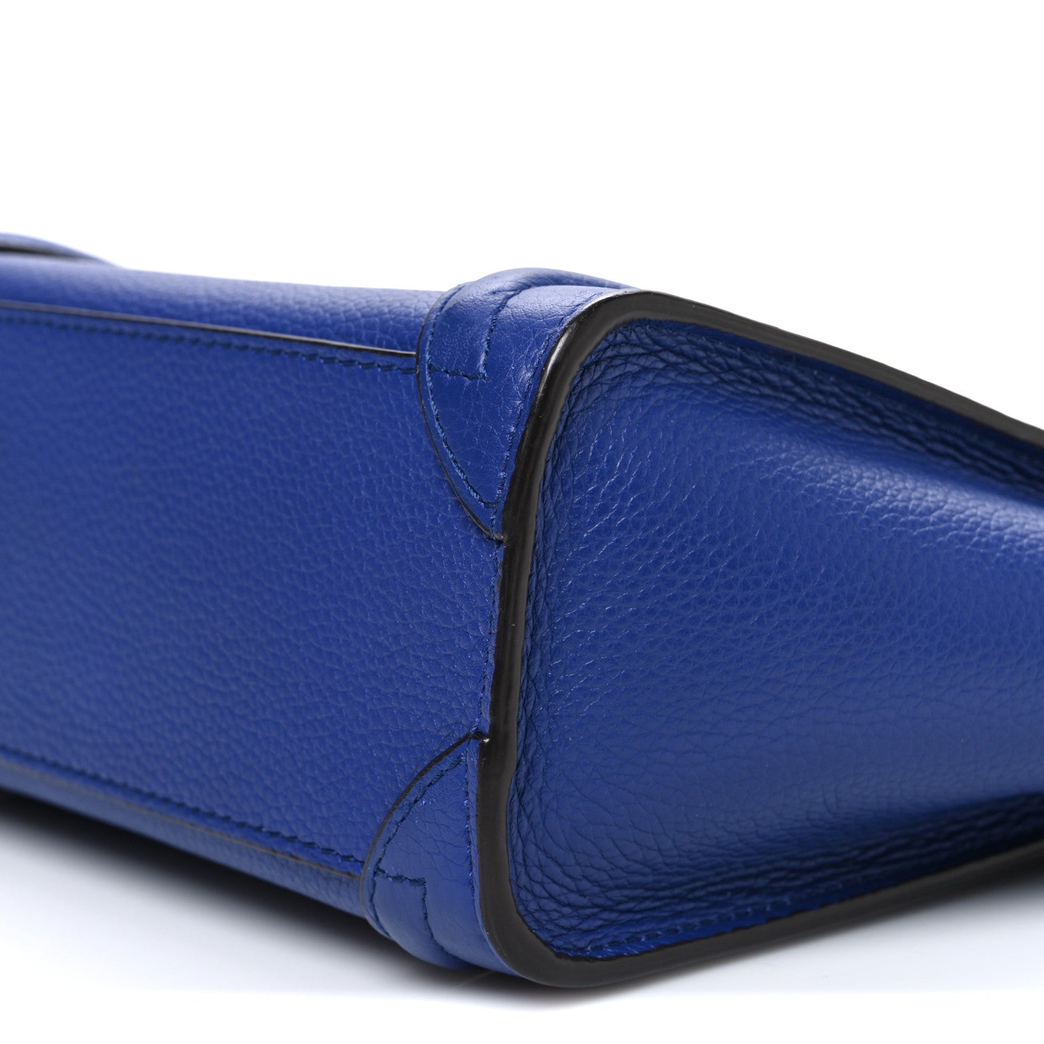 Celine Drummed Calfskin Nano Luggage Indigo 9 of 9