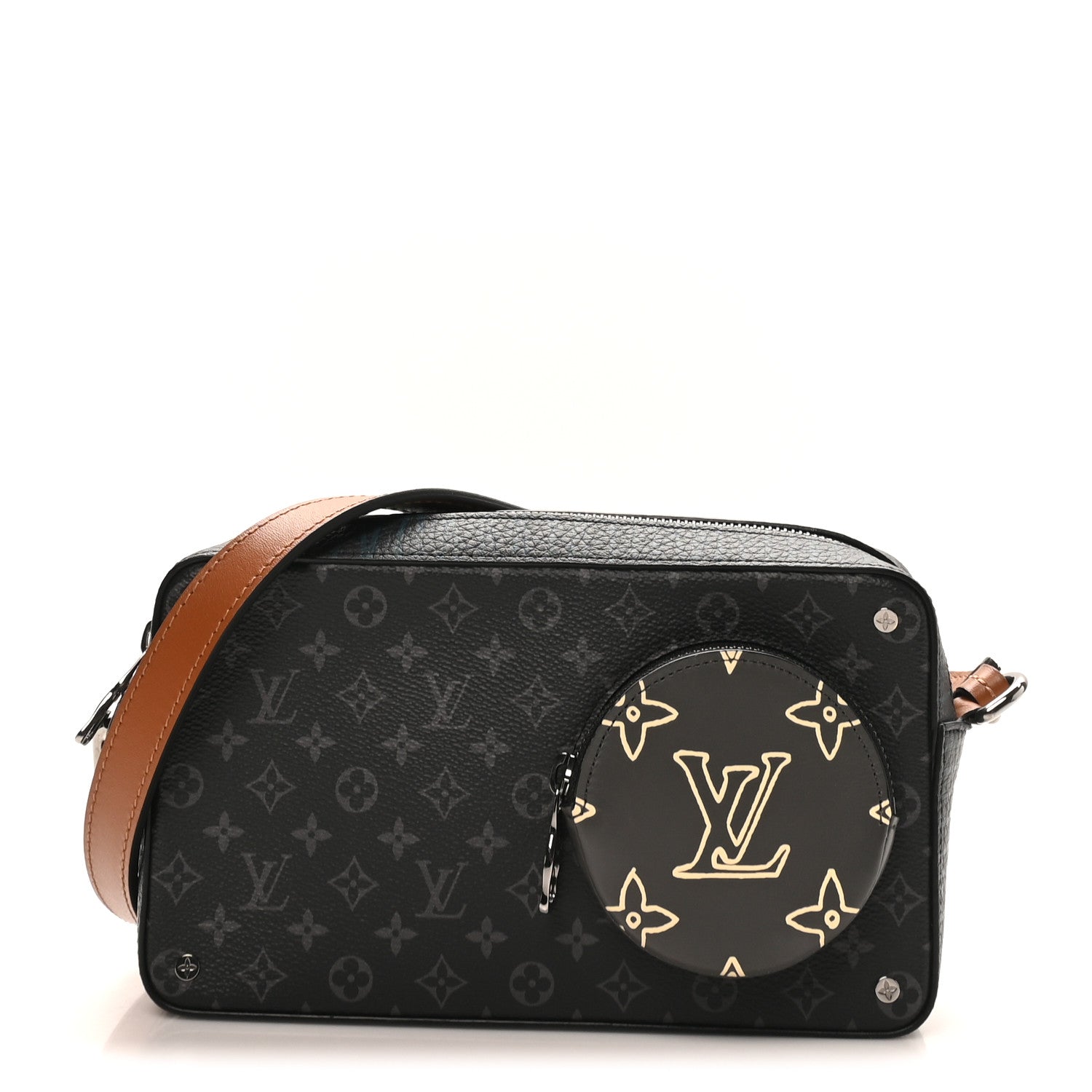 Louis Vuitton Monogram Eclipse Volga On Strap Crossbody Multicolor 1 of 9