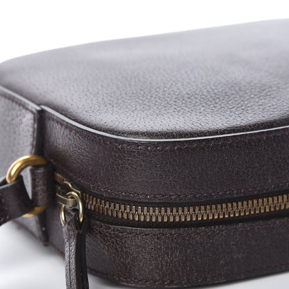 Gucci Textured Calfskin Web Small Webby Bee Shoulder Bag Brown Coffee 18 of 24