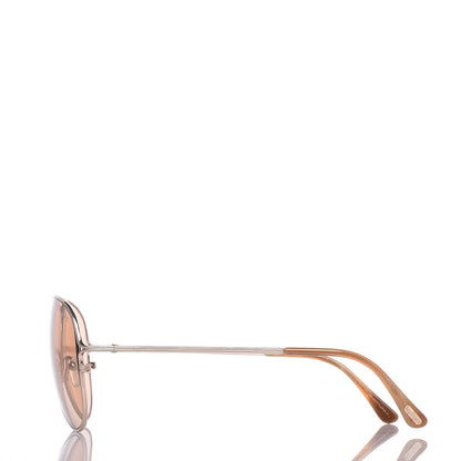 Tom Ford Tom N.4 Private Collection Aviator Sunglasses Rose Gold Brown 3 of 7
