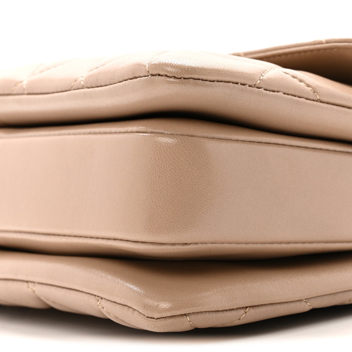 Lambskin Quilted Small Trendy CC Dual Handle Flap Bag Beige