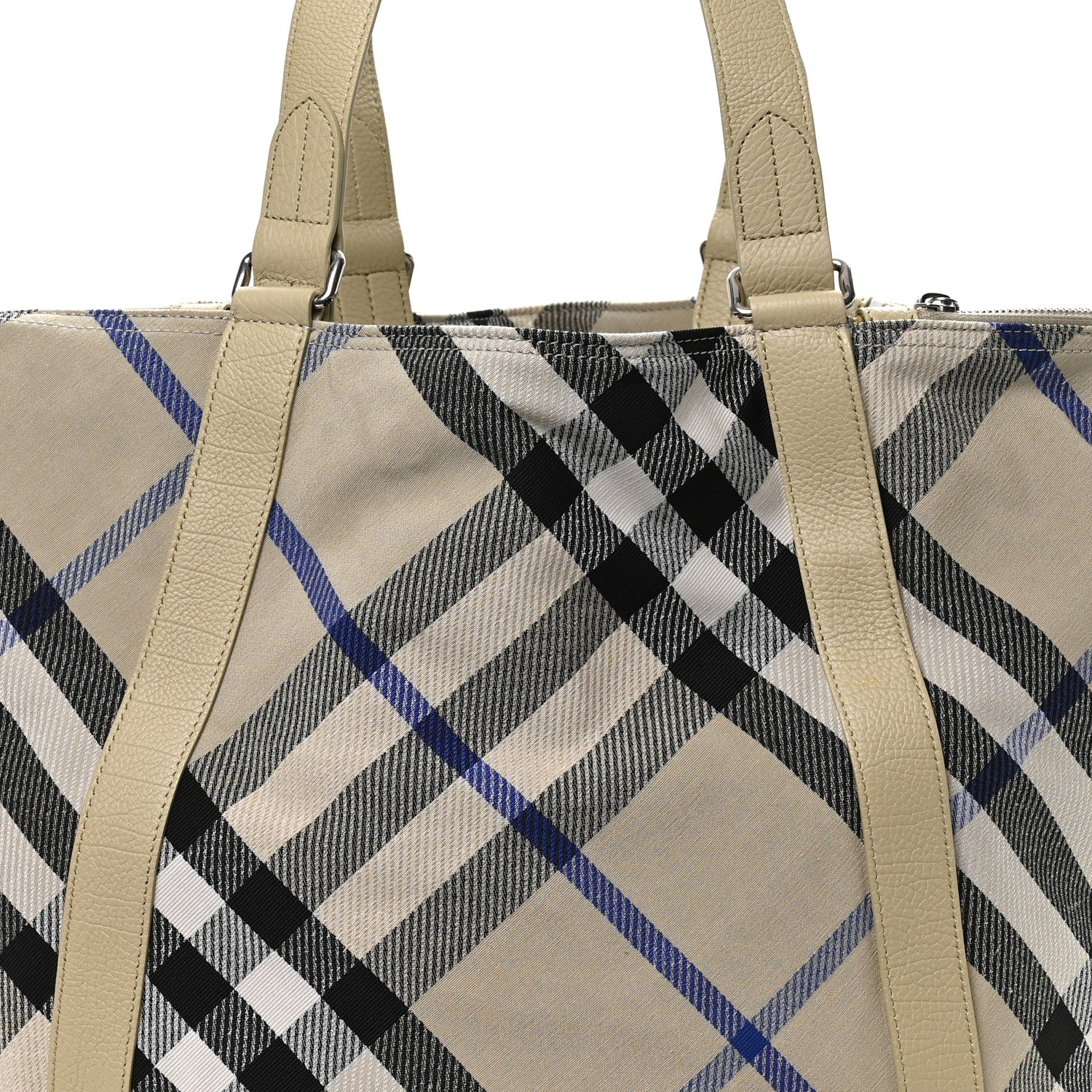 Burberry Jacquard Check Festival Tote Lichen 7 of 9