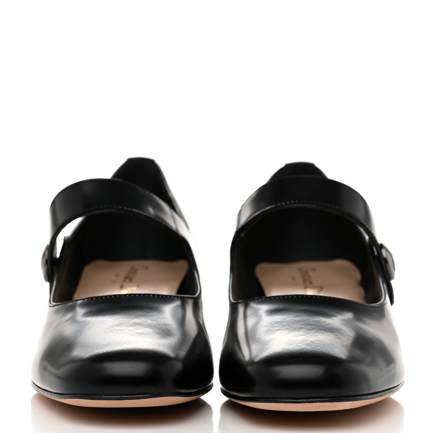 Christian Dior Brushed Calfskin Uniform 30mm Pumps 37.5 Black 2 of 8