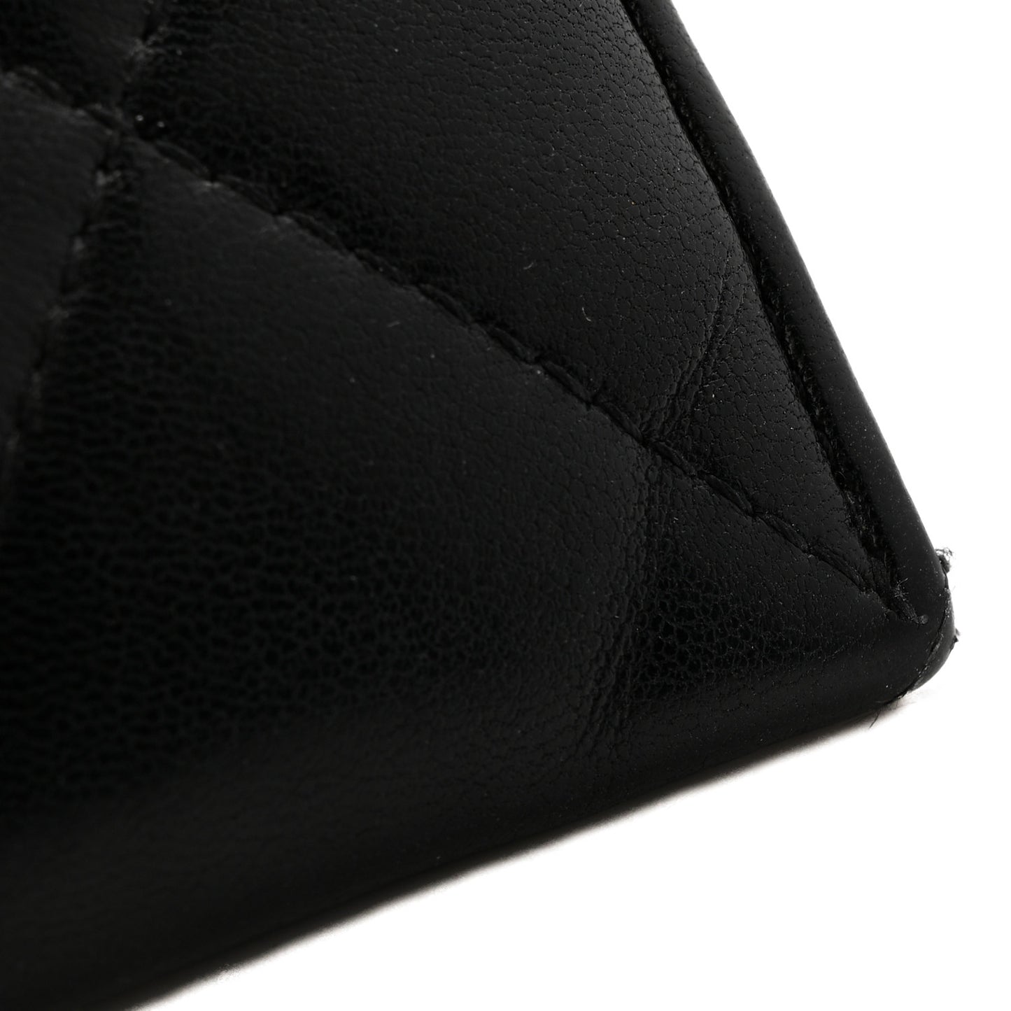 Lambskin Quilted Chanel 19 Card Holder Black