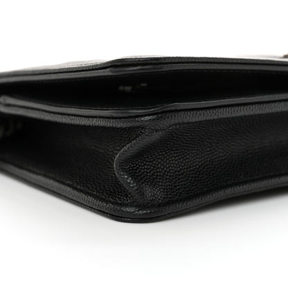 Chanel Caviar Quilted Boy Wallet On Chain WOC Black 10 of 14