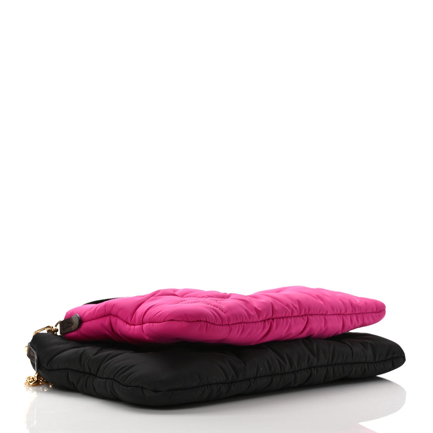 Econyl Monogram Pillow Maxi Multi Pochette Accessories Black Fuchsia