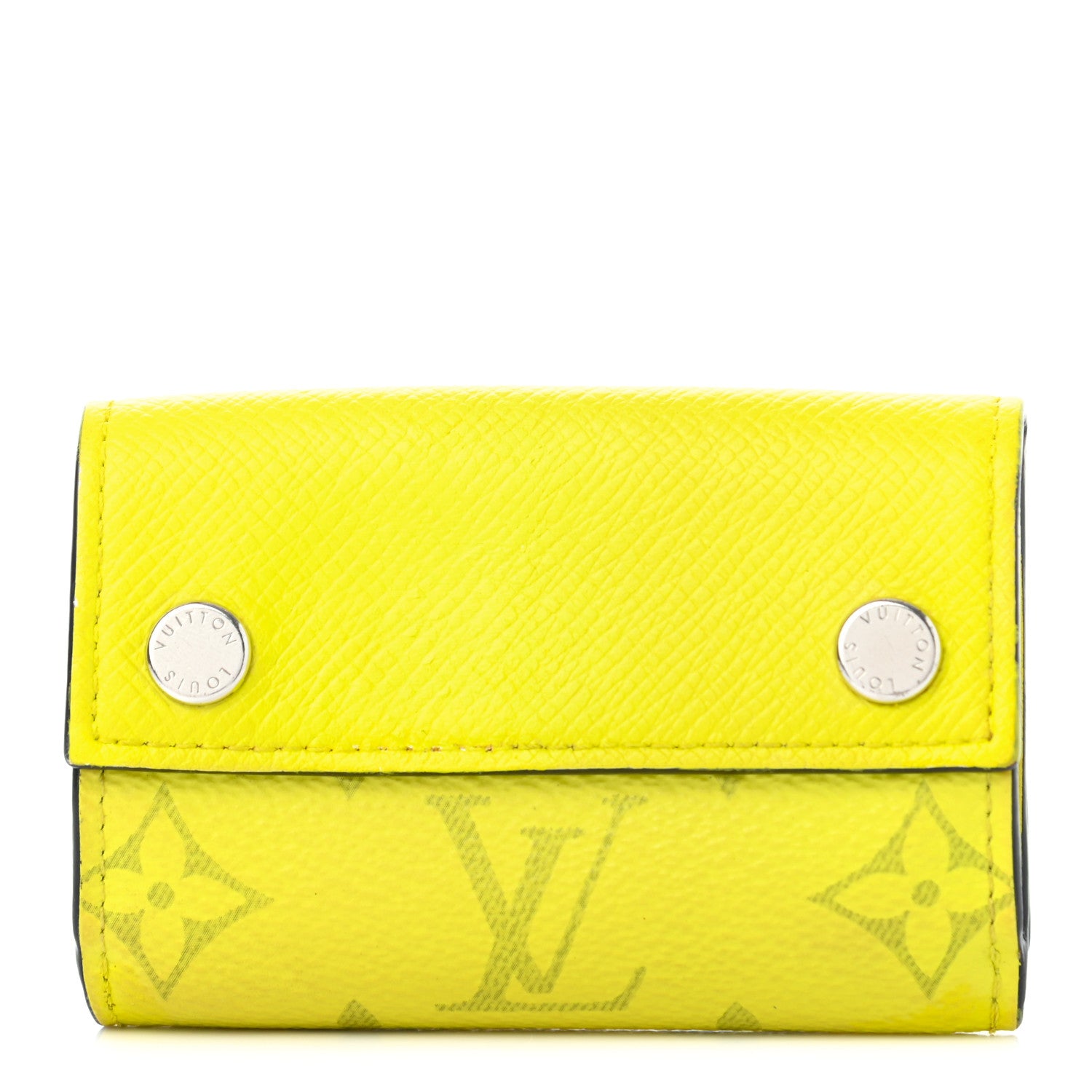 Louis Vuitton Monogram Taiga Discovery Compact Wallet Yellow 1 of 9