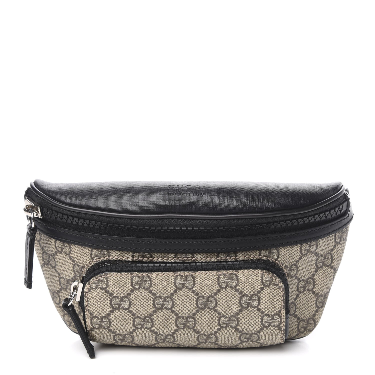 Gucci GG Supreme Monogram Belt Bag Black 1 of 10