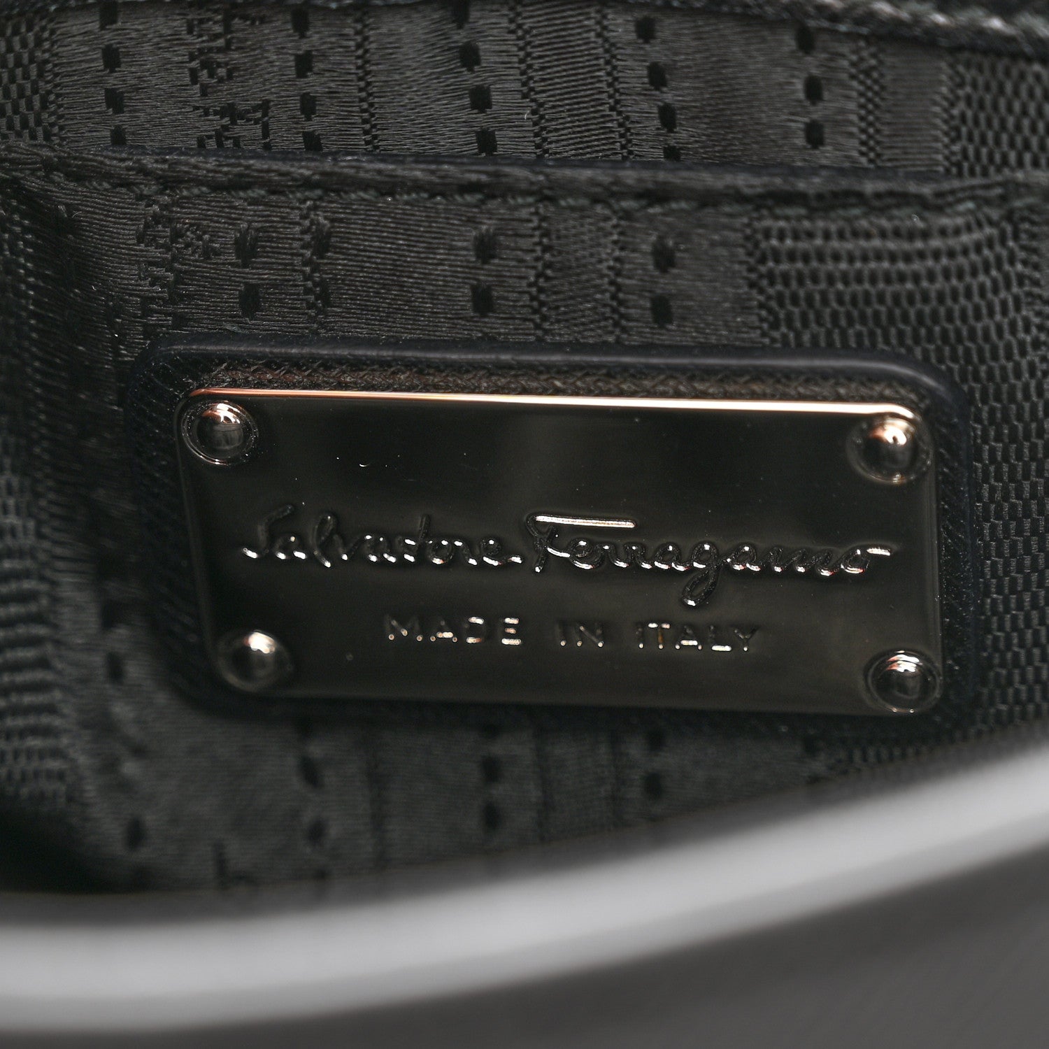 Salvatore Ferragamo Saffiano Paris Crossbody Bag Black 6 of 11