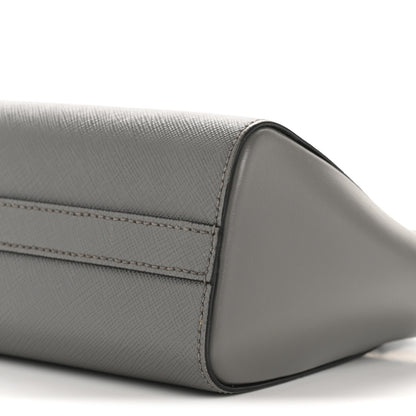 Prada Saffiano Soft Calfskin Mini Zippered Tote Marmo 11 of 16